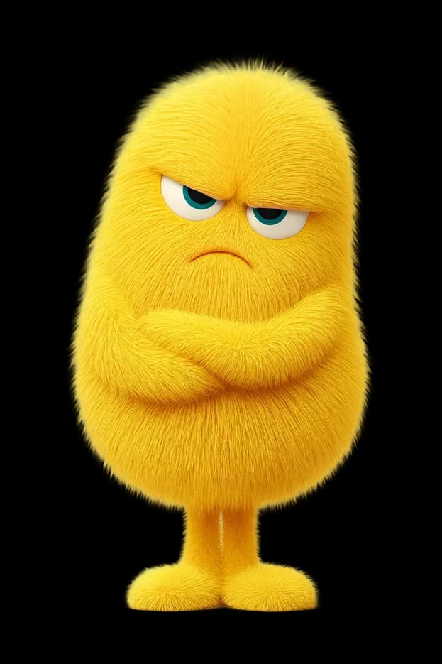 Yellow grumpy Erny